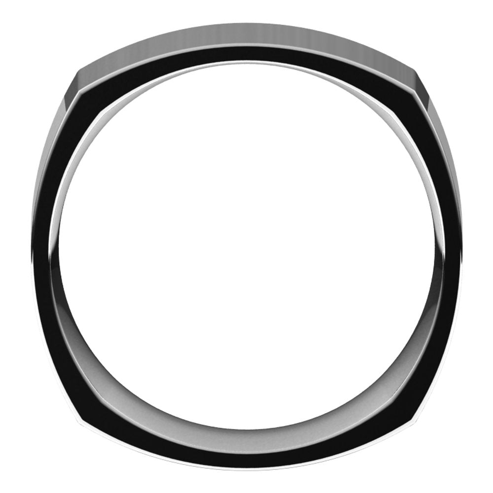 Sterling Silver 8 mm Comfort-Fit Square Band Size 7.5