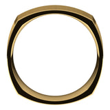 14K Yellow 9 mm Comfort-Fit Square Band Size 10