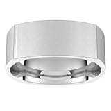 Sterling Silver 8 mm Comfort-Fit Square Band Size 7.5