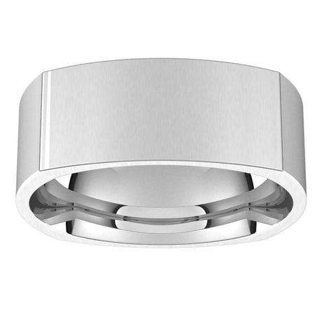 Sterling Silver 8 mm Comfort-Fit Square Band Size 7.5