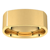 14K Yellow 9 mm Comfort-Fit Square Band Size 10