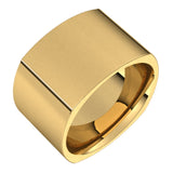 18K Yellow 12 mm Square Comfort Fit Band Size 6