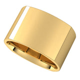 18K Yellow 12 mm Square Comfort Fit Band Size 6