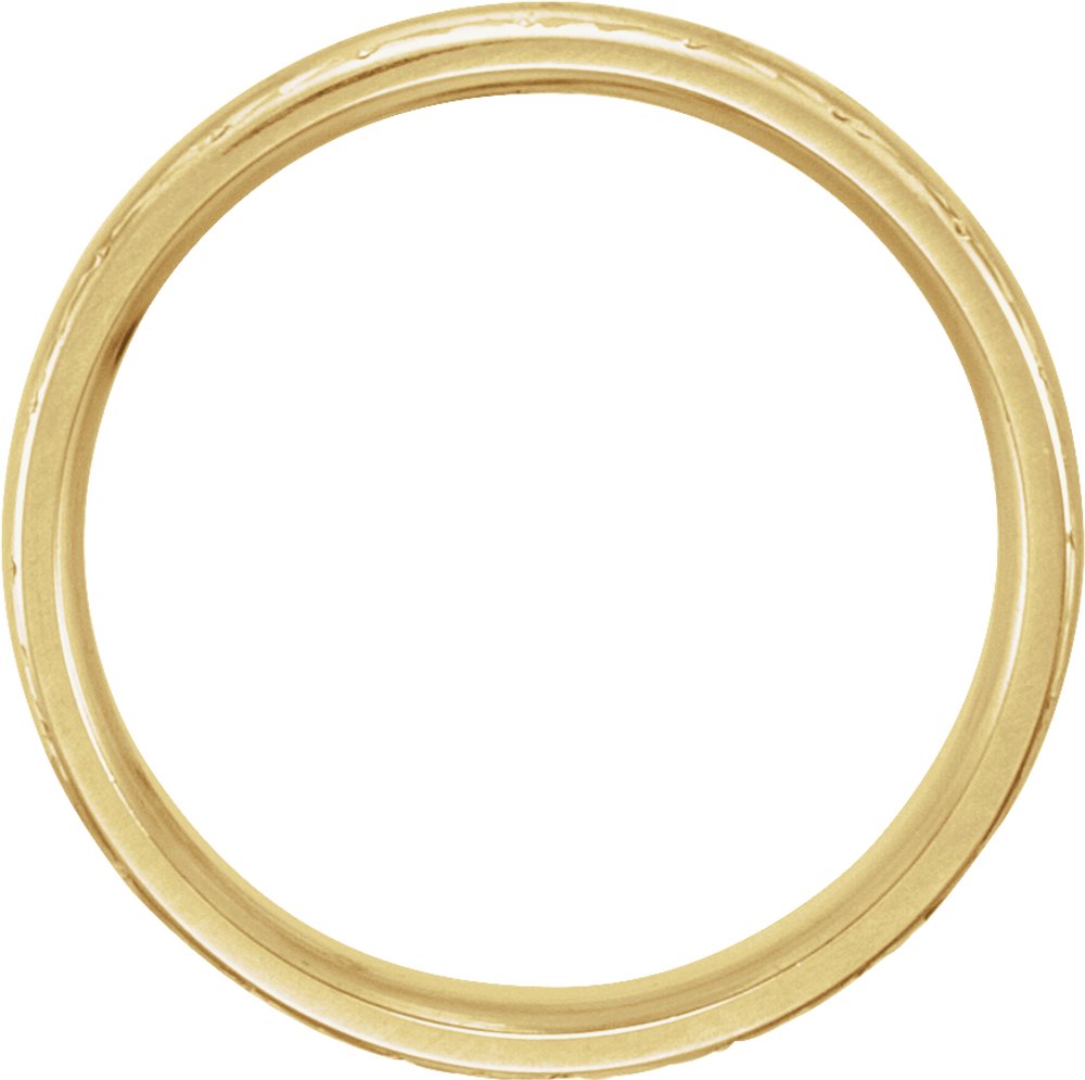 10K Yellow Gold 6 mm Design-Engraved Comfort-Fit Band Size 5.5