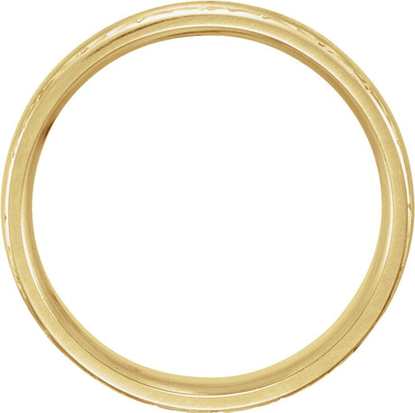 10K Yellow Gold 6 mm Design-Engraved Comfort-Fit Band Size 5.5