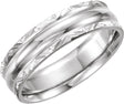 Sterling Silver 6 mm Design-Engraved Comfort-Fit Band Size 10