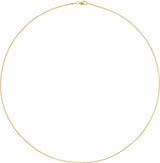 14K Yellow Gold-Filled 1 mm Rounded Box 24" Chain