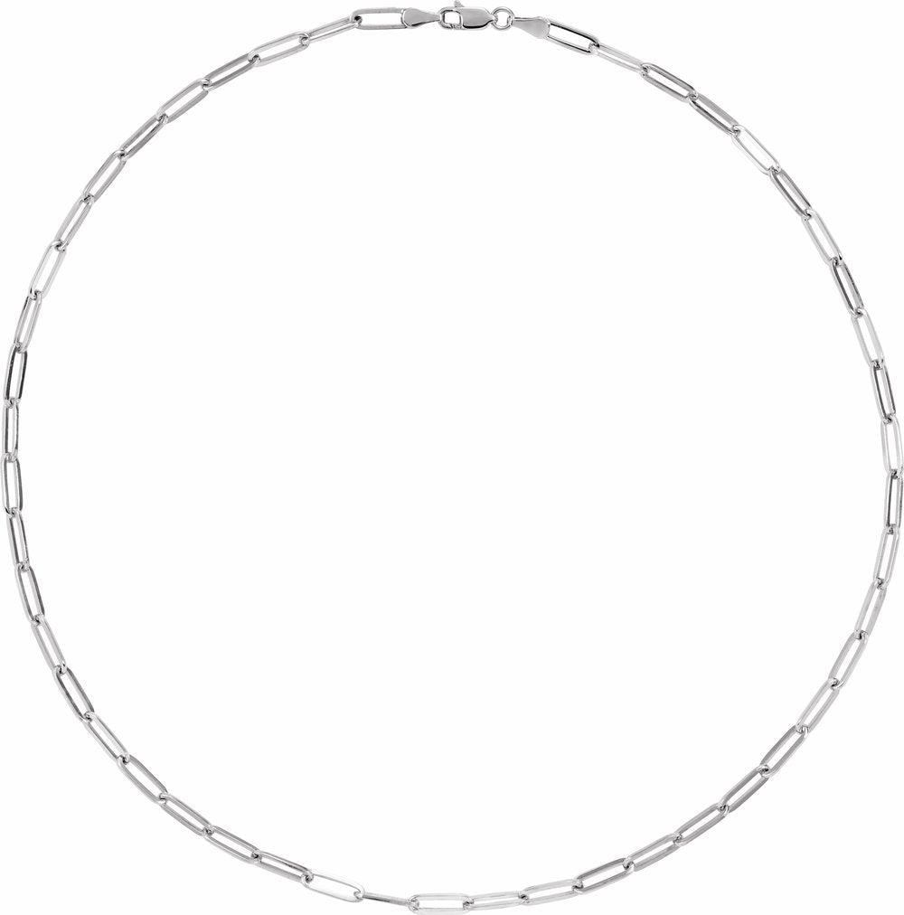 Sterling Silver 3.85 mm Paperclip-Style 22" Chain