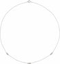 14K White Gold 1/5 CTW Natural Diamond 3-Station 18" Necklace