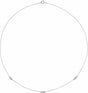 14K White Gold 1/5 CTW Natural Diamond 3-Station 18" Necklace
