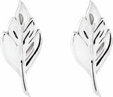 Sterling Silver Leaf Earrings