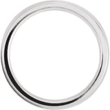 Cobalt 6 mm Flat Stepped Edge Grooved Band Size 8