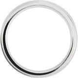 Cobalt 6 mm Stepped-Edge Grooved Flat Band Size 7.5