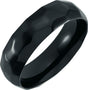 Black Titanium 7 mm Comfort-Fit Half Round Band Size 8