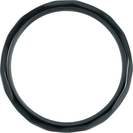 Black Titanium 7 mm Comfort-Fit Half Round Band Size 7