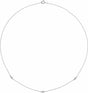 14K White Gold 1/6 CTW Natural Diamond 3-Station 20" Necklace