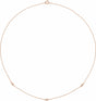 14K Rose 1/6 CTW Natural Diamond 3-Station 18" Necklace