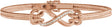 14K Rose Gold  1/8 CTW Natural Diamond Bangle 7 1/2” Bracelet