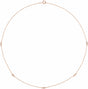 14K Rose 1/4 CTW Natural Diamond 5-Station 16" Necklace