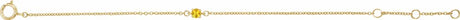 14K Yellow Gold Imitation Citrine Youth Birthstone 4 1/2-5 1/2" Bracelet