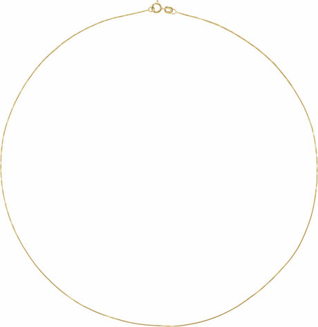 14K Yellow Gold .55 mm Box 7" Chain