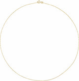 14K Yellow Gold .55 mm Box 7" Chain