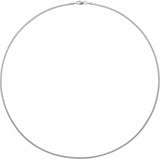 14K White 1.82 mm Box 24" Chain