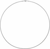 14K White Gold 1.82 mm Box 24" Chain