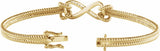 14K Yellow Gold  1/8 CTW Natural Diamond Bangle 7 1/2” Bracelet