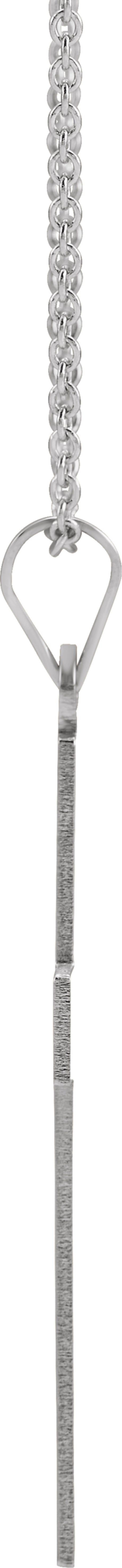 Sterling Silver 36.8x17.7 mm Cross 18" Necklace