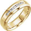 14K Yellow 1/4 CTW Natural Diamond Beveled-Edge Band Size 10