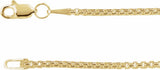 14K Yellow Gold 1.8 mm Rounded Box 24" Chain