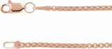 14K Rose Gold 1.8 mm Rounded Box 16" Chain