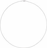 Sterling Silver 1 mm Rounded Box 7" Chain