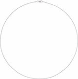 Sterling Silver 1 mm Rounded Box 24" Chain