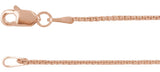 14K Rose Gold 1 mm Rounded Box 18" Chain