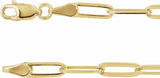 18K Yellow Gold-Plated Sterling Silver 3.85 mm Paperclip-Style 20" Chain