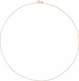 14K Rose .55 mm Box 24" Chain