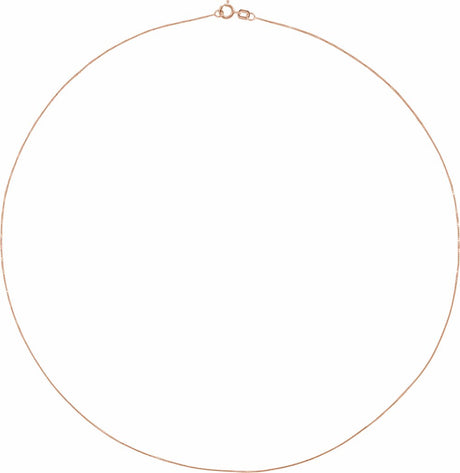 14K Rose Gold .55 mm Box 16" Chain 