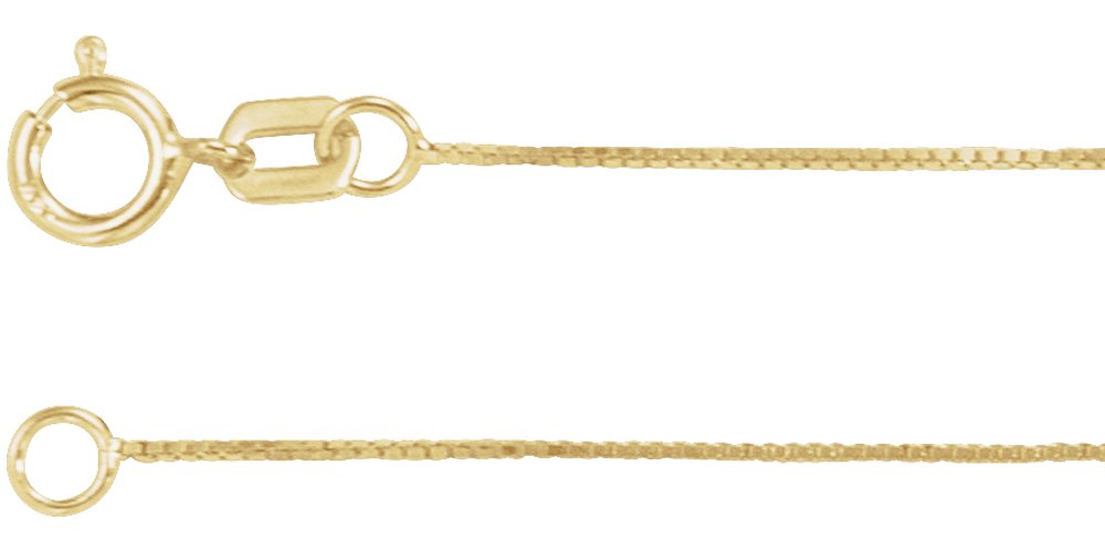 14K Yellow .55 mm Box 20" Chain 