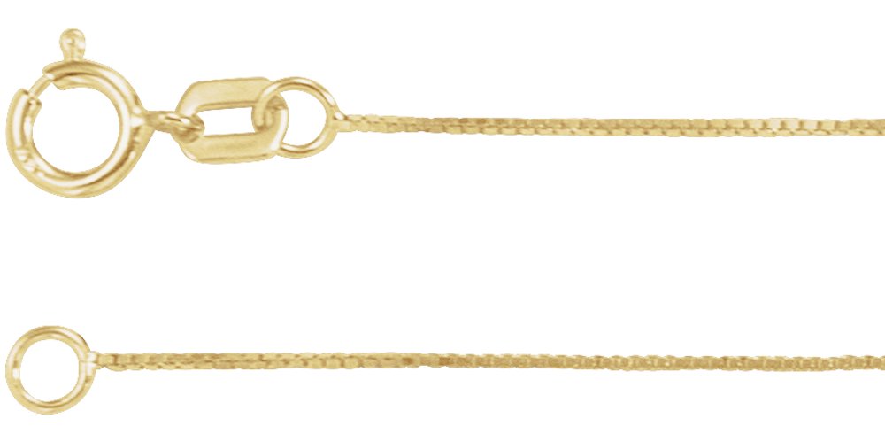 14K Yellow Gold .55 mm Box 20" Chain 