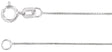 14K White Gold .55 mm Box 7" Chain 