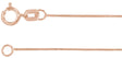 14K Rose Gold .55 mm Box 16" Chain 