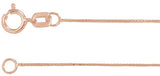 14K Rose Gold .55 mm Box 16" Chain 