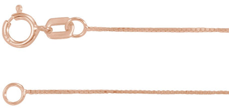 14K Rose Gold .55 mm Box 20" Chain 