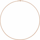 14K Rose Gold 1.82 mm Box 18" Chain