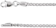 14K White 1.82 mm Box 7" Chain