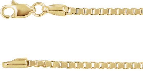 14K Yellow 1.82 mm Box 7" Chain