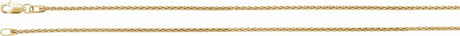 14K Yellow Gold 1.25 mm Wheat 16" Chain