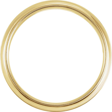 14K Yellow 6 mm Double Milgrain Comfort-Fit Half Round Band